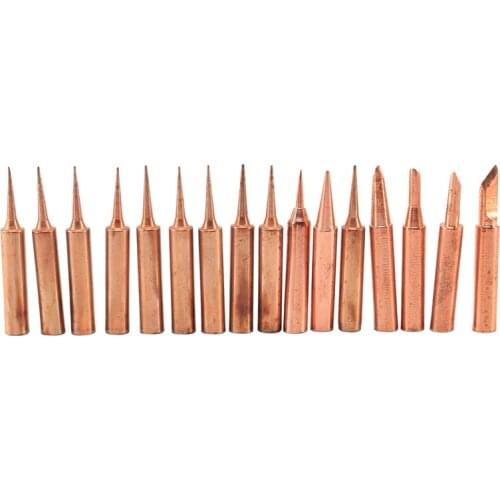 936 Soldering Iron Tip Pure Copper 900M Soldering Tip Set 16Pcs