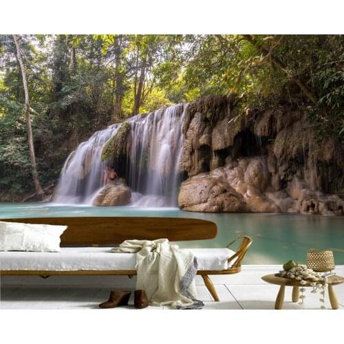 Custom Tropics Waterfalls Crag Nature wallpaper 3d wallpaper,restaurant living room bedroom TV background wall papel de parede