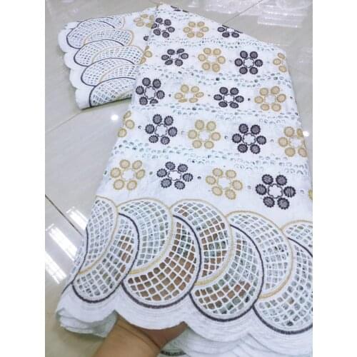 New Design Nigerian Lace Fabric High Quality Cotton African Dry Lace Fabric For Wedding Swiss Voile Lace In Switzerland NFM4921