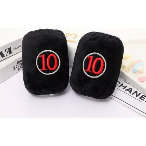 Autumn and winter simple new plush embroidered baby sleeves 0-3 years old infants antifouling clean men and women short head