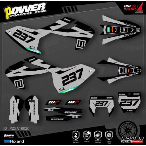 PowerZone Custom Team Graphics Decals 3M Stickers Kit For Husqvarna Sticker 2016-18 TC FC TX FX FS 2017-19 TE FE 125-450cc 20