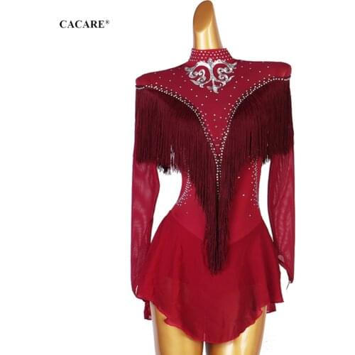 Latin Dance Dress Women BIG SALE Vestido flecos Dancing Clothes Latin Dance Competition Dresses Tango Figure Skating D1035