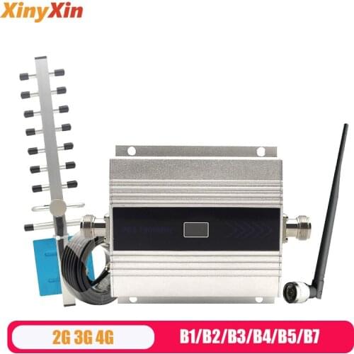 2G 3G 4G CDMA 850 UMTS 2100 Repeater LTE 1800 4G 2600 AWS 1700 PCS 1900 MHz Cell Phone Signal Booster Cellular Amplifier Set