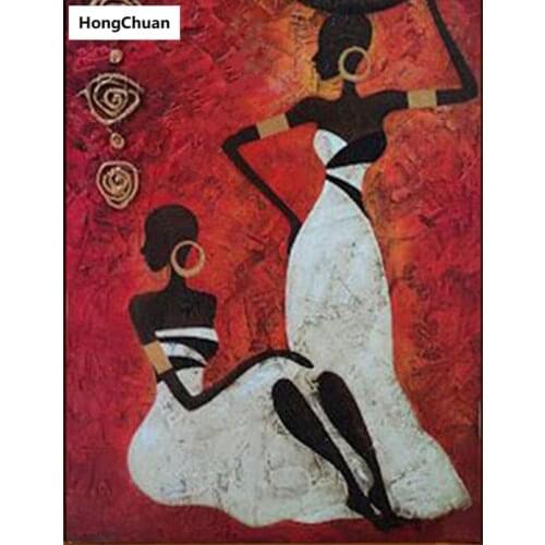 Tribal African woman full square round 5d diy diamond painting diamond mosaic crafts diamond embroidery rhinestone decoration
