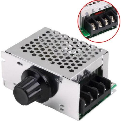 SCR Voltage Regulator Dimmer 4000W 220V AC Stable Motor Speed Temperature Controller Module for Electric Iron Lamps Mayitr