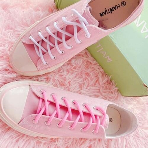 Lolita Shoes Woman Canvas Womens Vulcanize Shoes Kawaii Girl Japanese Harajuku Pink Shoes Platform