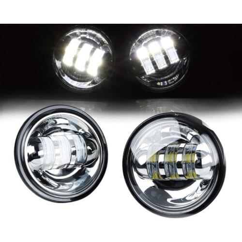 2PCS 4.5inch 30W 6000K LED Passing Fog Light for Road King Softail Sportster Street Tour Hydra Glide Fog Lamp Assembly