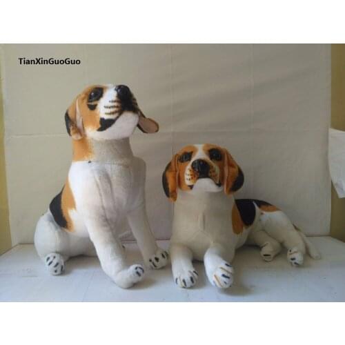 Large 35cm artificial beagle dog plush toy soft doll birthday gift b1955