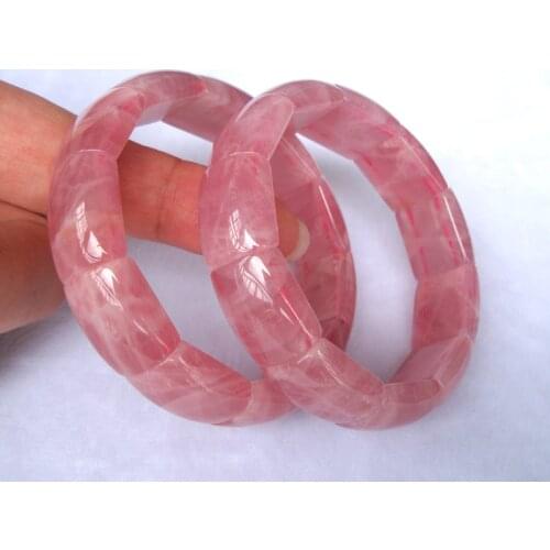 Free Shipping Natural Madagascar Rose Quartz Rectangle Beads Bracelet Women Jewelry Accessories Weddings Parties Birthday Gift