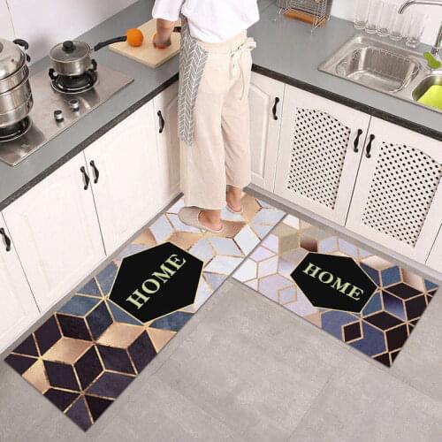 Long Kitchen Area Rugs Floor Bathroom Entrance Door Mat Washable Non-slip Bedroom Living Room Carpet Bedside Tapis Tapete