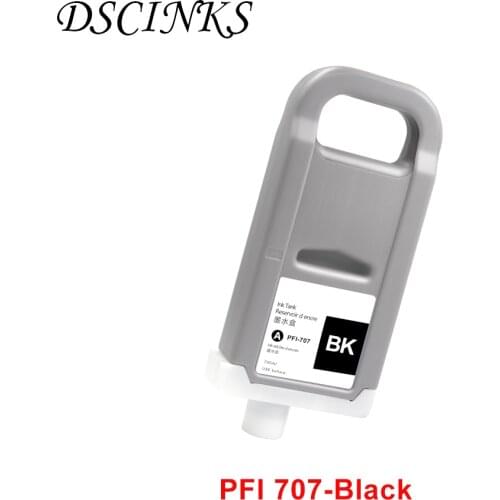 One piece PFI707 PFI 707 for Canon IPF 830 840 850 IPF830 IPF840 IPF850 printer compatible ink cartridge with chip and dye ink