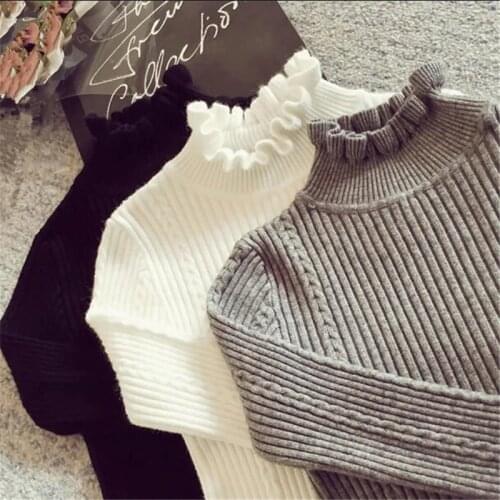Cashmere Knit Women Sweater Pullover Ruffles Turtleneck Twist Wool Autumn Winter Long Sleeve Jumper Casual Sweater Tricot ZY4253