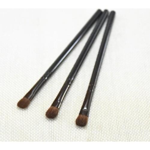 Saiantth 10pcs/lot Black Coffee Pony Hair Eye Shadow Brush Small Round Soft Smooth Eye Makeup Brushes Cosmetics Eyeshadow 14cm