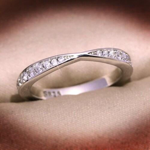 925 Silver Sterling Rings Loves Couple Engagement Butterfly Nose Ring Luxury Silver Silicone Jewelry for Luxury Office Gift