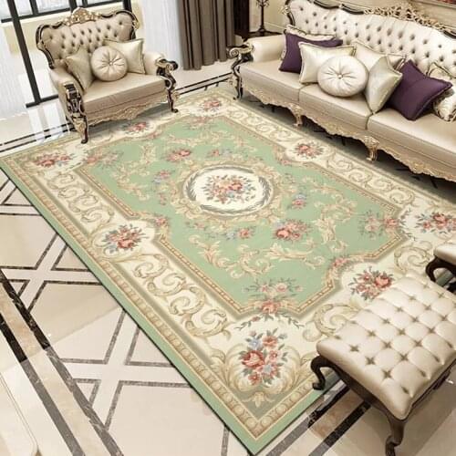 European-style Rug Living Room Rug Home Rug Floor Door Mat Soft and Delicate Rug Exquisite Printed Rug Carpet
