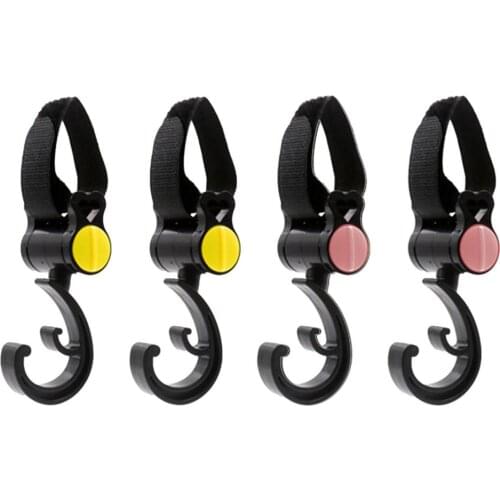2 Pcs Baby Stroller Hook Rotatable 360 Degree Seat Newborn Stroller Seat Accessories Universal Baby Hanger Stroller Organizer
