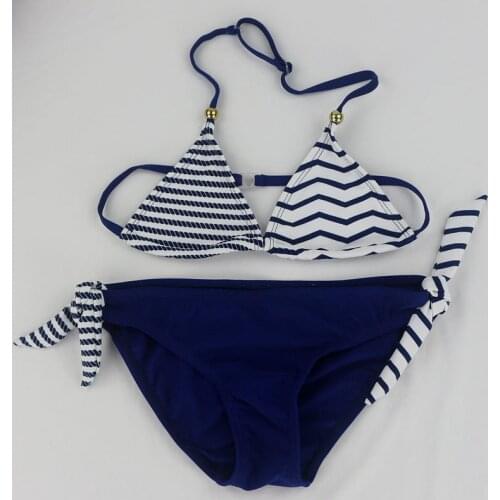 2020 New Girls Baby Kids Striped Floral Cute Bikini Girls Split Two Pieces Swimsuit Bathing Suit Beachwear Kids Biquini Infantil