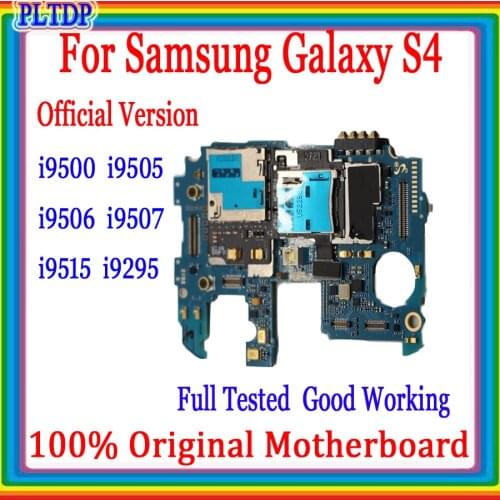 For Samsung Galaxy S4 i9500 i9505 i9506 i9507 i9515 i9295 Motherboard With full chips+Android System, 100% Original Logic board