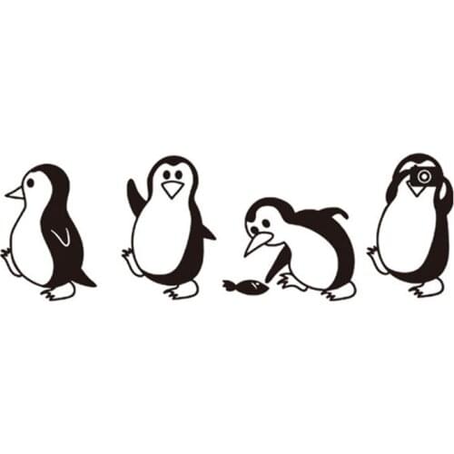 Cute Little Penguin Wall Sticker Home Decor Childrens Room Living Room Background Decoration Mural Art Decals Animal Stickers