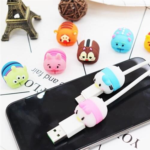New Data Animal Bite Cable Chompers Cartoon USB Bite Cable Protector Accessory for iPhone Cable Winder Charger Line Protection