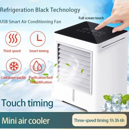 Portable Air Cooler USB Powered Personal Space Mini Air Conditioner For Home Office Desktop Cooling With Touch Screen Control