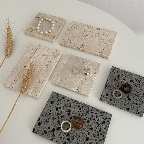 Ins Wind Natural Stone Photography Props Jewelry Ornaments Storage Tray Shooting Photography Props Background Decoration