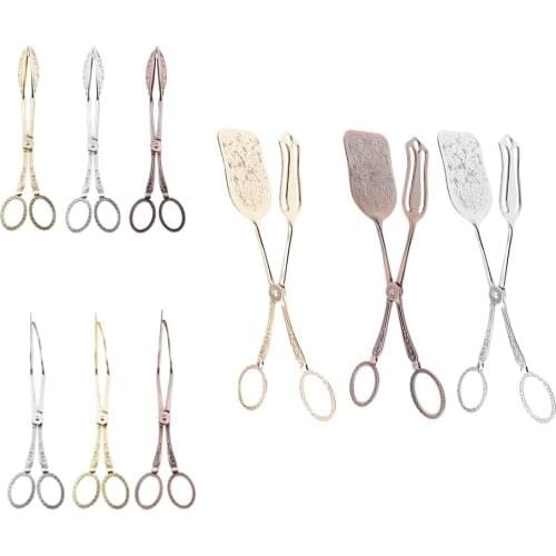 Serving Tongs Food Clip Salad Tongs Cake Bread Tongs Kitchen Tongs Gold Silver Bronze
