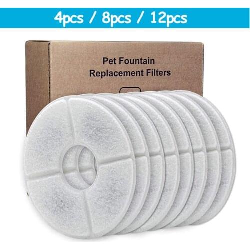 Replacement Activated Carbon Filter For Cat Water Drinking Fountain Replaced Filters Flower For Pet Dog Round Fountain Dispenser