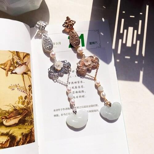 Handmade vintage natural stonelock Tea ceremony clothing accessories chi-pao Pendant Hanging decoration Bag packing