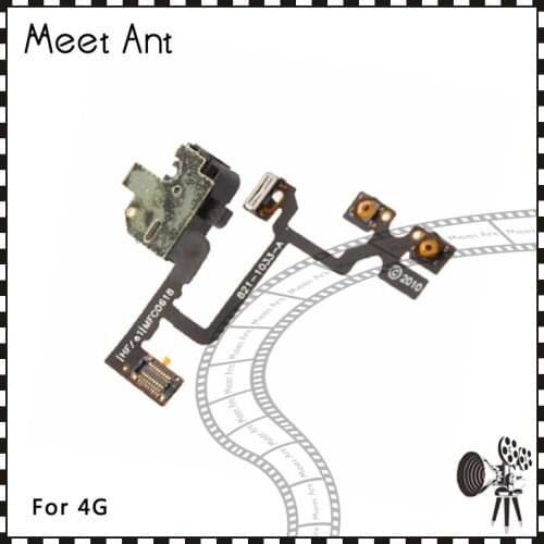 High Quality For iphone 4 4G 4S Power switch on off button control flex cable Repair Parts
