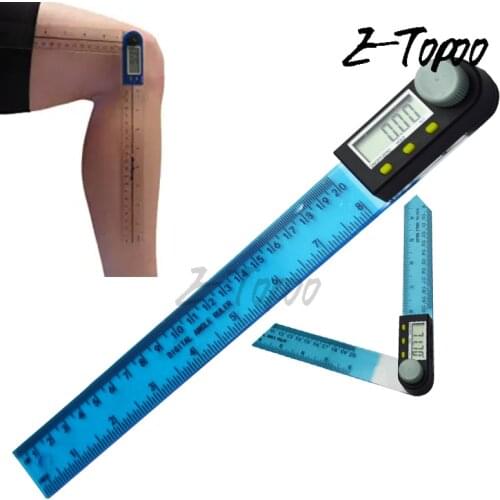 1pcs 200mm Digital LCD Protractor Inclinometer Goniometer Level Measuring Tool Electronic Plastic Angle Gauge Angle Ruler 200mm