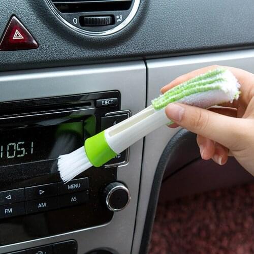 DHL 200pcs Car Cleaning Brush Double Ended Car Air Vent Slit Cleaner Brush Dusting Blinds Keyboard Cleaning Brushes lin4441