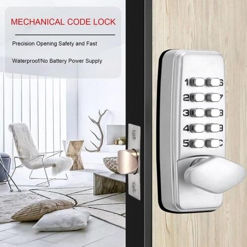 2020 380B Digital Password Door Lock Mechanical Code Keyless Entry Door Lock Waterproof Generation Password Electronic Lock