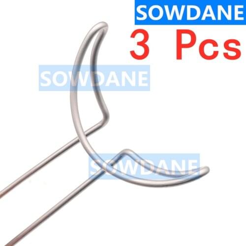3 pcs Dental Surgical Large Mouth Gag Dental Opener Teeth Retractor Dentist Implant Instrument Tool Autoclavable 8cm Width