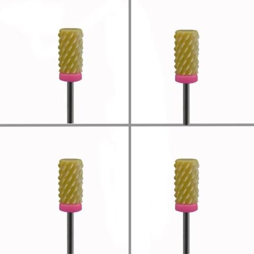 4pcs Orange Ceramic Nail Drill Bit - Small Barrel Bit - 3XC