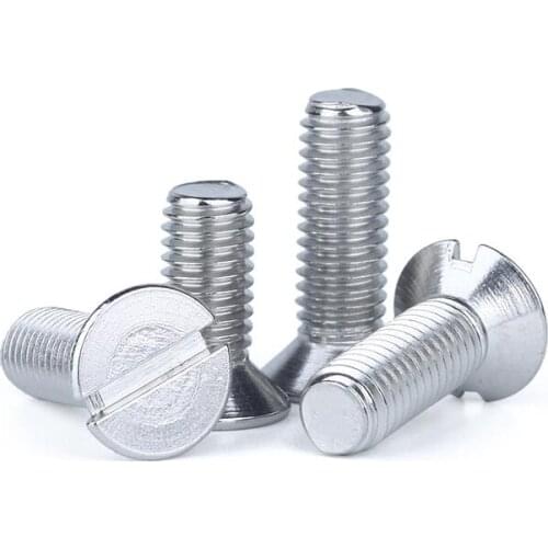4pcs M10 stainless steel slotted countersunk head screws machine screw 16mm-30mm length