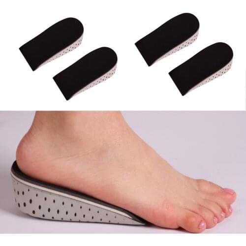 4X Breathable Comfort Increased Invisible Insoles Heel Lifting Inserts 3cm