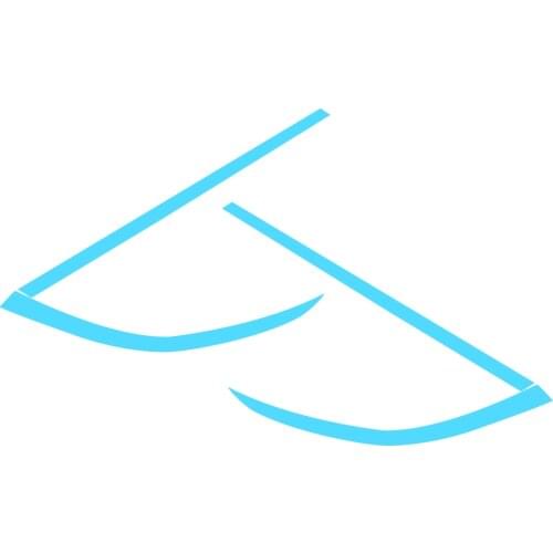 4Pcs/Set Car Blue Daytime Running Light DRL Headlight LED Discoloration Sticker Vinyl Fit for Hyundai Sonata DN8 2020 2021