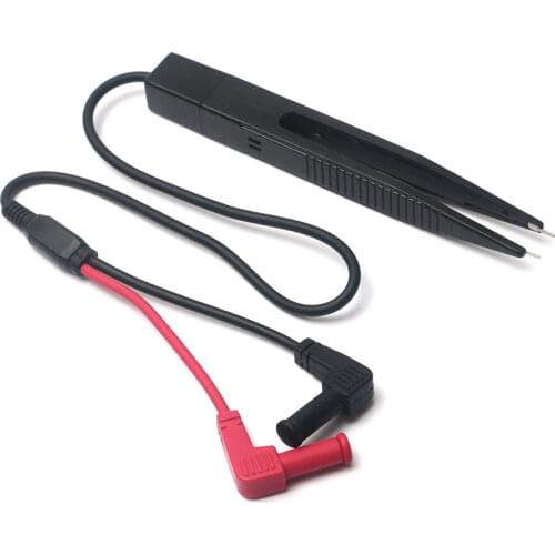 DIYFIX SMD Inductor Test Lead Clip Probe Tweezers Multimeter LCR Chip Components Tester Meter Wire Pen Capacitor Resistor
