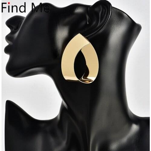 Find Me 2019 new brand Fashion Hollow out oval Drop Earrings For Women Jewelry Brand geometric alloy Dangle Earrings wholesale