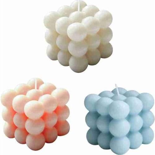 DIY Bubble Candle Mould Soy Wax Candle Mold Aromatherapy Plaster Candle 3D Silicone Bubble Mold Soy Aroma Wax Soap Candles Mold