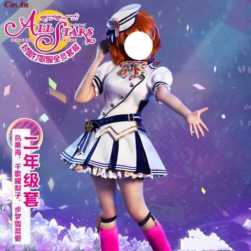 Hot Anime Lovelive All Stars Cosplay Costume Lovely Cover SJ Dress Second Grade Uniforms Activity Party Role Play Clothing S-XL