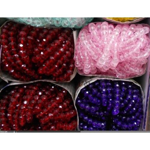 Hot 1Pc High quality Crystal Glass Beads Assorted Colorful Spacer Beads for DIY Bracelet Jewelry Making