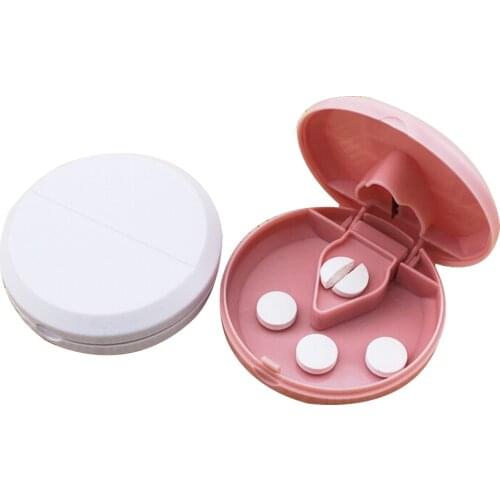 Portable Pill Cutter Splitter Divide Storage Medicine Cut Compartment Box Holder Travel Pill Case Medicine Drugs Pill Container