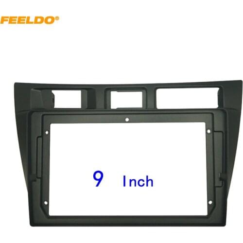 FEELDO Car 2Din Audio Face Plate Fascia Frame For Toyota MARK II 2005 9" Big Screen Radio Stereo Panel Dash Mount Refitting Kit