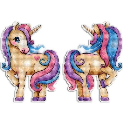Drop Shipping Embroidery Magic Unicorn Cross Stitch Patterns Advanced with 100% Cotton Flosses & Free Shipping for Home Decor