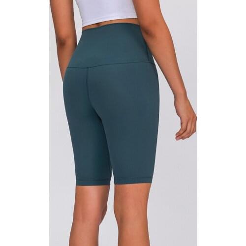 Fitness-Training Women Butt-Lifting Double-Sided Brushed Elastic Slim Fit Jogging Workout Tight High Waisted Yoga Shorts S2085