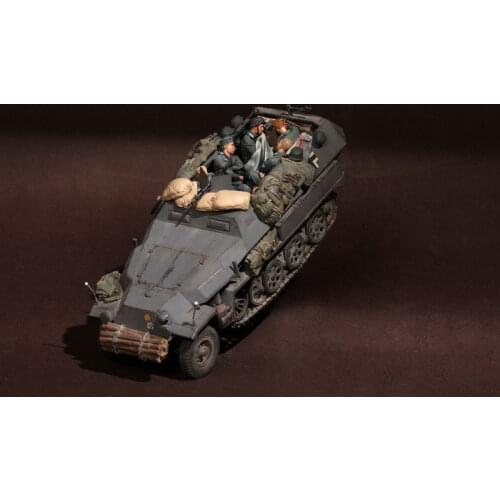 1:35 resin die-casting World War II 6-person group no vehicle model game resin soldier model