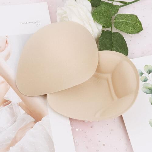 1 Pair Womens Bra Pads Removable Insert Breast Enhancer Cushions Soft Thick Sponge Boobs Lifting Padded Non Slip Push Up Padding