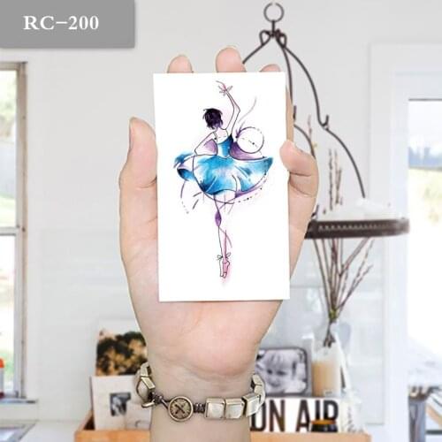 10x6cm temporary small fashion tattoo ballet girl waterproof temporary tattoo sticker